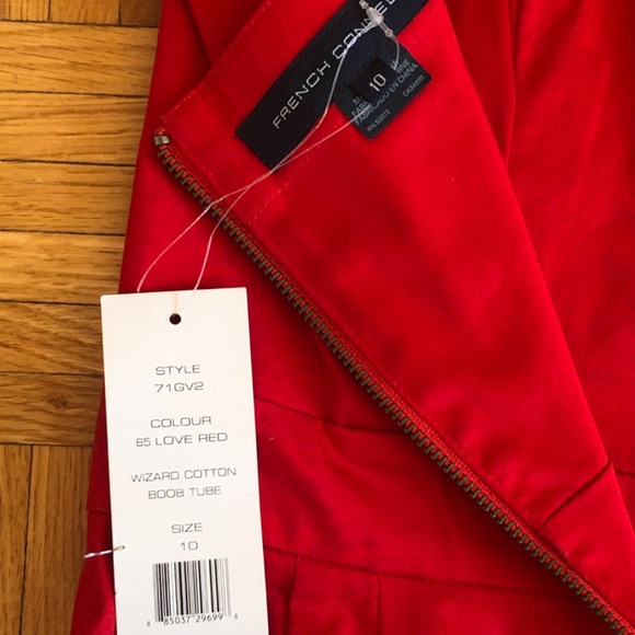 French Connection Red Mini Bandeau Dress - Picture 2 of 5